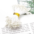 Pistils de fleurs blancs nacrés en forme de goutte pour l'artisanat et le bricolage - Étamines de Fleurs Nacrées / Env. 70-90 Pièces/Paquet (3mm/Longueur 60mm) / Poche zippée