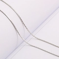 Catena a serpente argento a trama quadrata per creazione gioielli fai-da-te e nappe - 0.8mm 1m/Confezione / Oro bianco