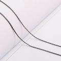 Catena a serpente minimalista in metallo grigio scuro per creazioni di gioielli fai da te - 0.8mm 1m/Confezione / Canna di fucile