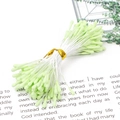 Light green artificial flower stamen bundle for DIY handmade floral crafts projects - Matte Round Head Flower Pistil / 2mm x 60mm (144 Pcs/Pack) / Light Green