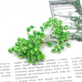 Frosted green artificial berries for DIY crafts with textured finish and white stems - Frosted Large Head Flower Stamens / 5mm x 60mm (70 Pcs/Pack) / Emerald Green