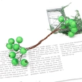 Vibrant green artificial berry picks for DIY crafts and home decor with pearly finish - Double Side Berry / 12mm x 130mm (10 Pcs/Pack) / Bright Green