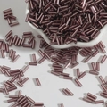 Mauve purple glass bugle beads for DIY jewelry and cross stitch embroidery work - Size 3 Bugle 2x7mm / Purple