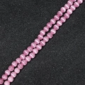 Pink cat eye stone round beads for DIY jewelry making with smooth surface and luster - Pink