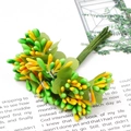 Artificial green and yellow berry cluster for DIY handmade flower crafts and home decor - Granular Berry Bouquet / Length 80mm (10 Pcs/Pack) / Green Yellow Gradient