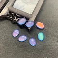 Cabochon ovali in pietra di luna con riflessi viola e blu per creazione gioielli - 10x14mm (10 Pezzi/Confezione) / Blu