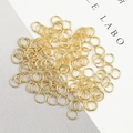 Bulk 18K gold plated copper jump rings for DIY jewelry making and earring assembly - 4mm (100 Pcs) / Gold