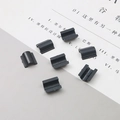 Black plastic DIY hair tie buckle clips for handmade accessories crafting 10 pieces - Plastic Elastic Buckle / 10 Pieces Pack / Black
