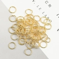 DIY jewelry 18K gold plated open jump rings for handmade earrings and bracelets - 7mm (100 Pieces/Pack) / Gold