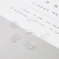 Transparent DIY hair accessory clips for handmade headwear and ribbon styling - High Quality Wide Elastic Buckle / 10 Pieces Pack / White