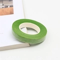 Single roll of green floral tape in plastic packaging for DIY flower stem wrapping - 1.2cm / Green