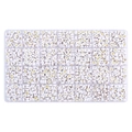 Kit de bijoux DIY avec boîte 28 compartiments et perles acryliques lettres dorées - Base Blanche avec Lettres Dorées (A-Z)