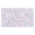 Kit de perles alphabet en acrylique DIY avec 24 compartiments pour la création de bijoux - Base Blanche avec Lettres Colorées (A-Z)