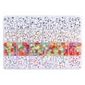 Kit de 24 compartiments de perles alphabet en acrylique pour bracelets DIY avec lettres - Base Blanche (Noir/Or/Coloré) + Perles de Lettres Colorées Translucides