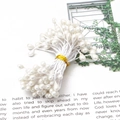 Creamy white faux pearl stamen bundle for handmade DIY flower and accessory crafts - Artificial Pearl Texture Stamen / Approx. 50-60 Pieces/Pack (5mmx60mm)