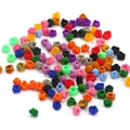 Bunte 6mm Nylon Ananasknoten für DIY-Schmuck und handgefertigte geflochtene Accessoires - AD ca. 6mm, ID ca. 3-4mm, 10 Stück/Packung / Zufällige Mischfarben