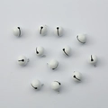 Twelve white painted 14mm iron bells for DIY jewelry and accessory making projects - 10 Pieces Pack / White