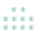 Set van 10 lichtblauwe vlinderhangers van legering voor zelfgemaakte sieraden - Set van 4 / Lichtblauw