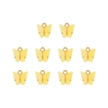 Set van 10 gele vlinderhangers van acryl met gouden metalen ringen voor DIY-sieraden - Set van 4 / Geel