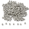 Polished silver square CCB spacer beads for DIY jewelry making and necklaces - 300pcs / 3mm / White Gold