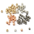 Square CCB spacer beads in gold, silver, and rose gold for DIY jewelry crafting - Random Mixed Colors