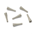 Silver conical iron spring bead caps for DIY jewelry making and bracelet findings - Spring Bead Cap / 26x8mm (10 Pieces/Pack) / White Gold