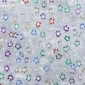 Kleurrijke glitter acryl smile kralen voor DIY armbanden en handgemaakte sieraden - Kleurrijk Smiley Gezicht / 50 Stuks / Glitter Mengkleuren