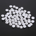 Flatback white semi-round ABS faux pearls for DIY jewelry and nail art crafts - Diameter 8mm Approx 200Pcs/Bag / Pure White