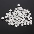 DIY pearl white ABS resin half round flatback pearls for jewelry and hair accessories - Diameter 8mm Approx 200Pcs/Bag / Off White