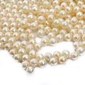 Runde cremefarbene ABS-Perlen mit glänzendem AB-Effekt für DIY-Schmuckherstellung - 6mm / Beige