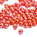 Perline in acrilico rosso effetto AB lucido per creazione di gioielli fai da te - 6mm / Rosso