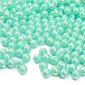 Perline in acrilico verde menta con rivestimento AB arcobaleno per creazione gioielli - 6mm / verde chiaro