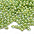 Perle in acrilico verde erba con rivestimento AB cangiante per gioielli fai-da-te - 6mm / Verde oliva