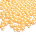 Perline di imitazione ABS giallo crema con finitura iridescente per bigiotteria DIY - 6mm / Albicocca