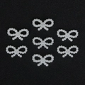 White faux pearl bowknot charms for DIY crafts and hair accessories decoration - Beaded Bowknot (Artificial Pearl) / 100 Pieces/Pack (18x10mm) / Beige
