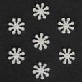 White pearl snowflake star charms for DIY hair accessories and nail art decor - Snowflake (Artificial Pearl) / 100 Pieces/Pack (15x15mm) / Beige