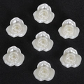 Pearlescent ivory ABS rose flower flatback charms for DIY hair accessories and crafts - Rose Pistil (Artificial Pearl) / 20 Pieces/Pack (22x22mm) / Beige