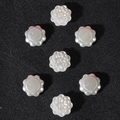 Pearlescent white ABS resin daisy flower patches for DIY handmade hair accessories - Triple-Layer Flower (Artificial Pearl) / 20 Pieces/Pack (19x19mm) / Beige