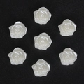 Creamy white pearl luster ABS resin rose charms for DIY hair accessories and jewelry making - Rose (Artificial Pearl) / 30 Pieces/Pack (18x17mm) / Beige