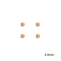 Lot de 4 perles rayées de 4,0 mm plaquées or 18K pour la création de bijoux DIY - Perle Pastèque 4mm (10 Pièces/Paquet) / Or