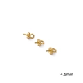 Goldene 4,5mm Perlen-Anhänger-Ösen mit Stift für die DIY-Schmuckherstellung und Anhänger - Regenschirm-Stil Perlenkappe / 4.5mm (10 Stück/Packung) / Gold