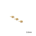 3,0 mm 14K vergoldete Perlenstifte für halbgebohrte Perlen Schmuckzubehör DIY - Schraubösen-Stil / 3.0mm (10 Stück/Packung) / Gold
