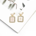 Parfümflaschen-Anhänger mit Nummer 5 und Strasssteinen für DIY Schmuckherstellung - Parfümflasche - Rosa Strass / 2 Stück/Set