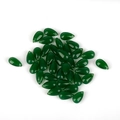 Petali di vetro a goccia verde scuro per orecchini e collane fatti a mano - Forma a Goccia d'Acqua / 5 Pezzi/Confezione (14x8mm) / Giada Verde Scuro