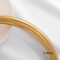 Alambre de cobre trenzado chapado en oro de 0,8mm para joyería DIY y artesanía - 0.8mm Diámetro / 1 Metro / Dorado