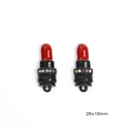 Lippenstift-Anhänger aus rotem und schwarzem Emaille mit bunten Strasssteinen für Schmuck - 26x10mm (2er-Pack) / Lippenstift - Schwarz
