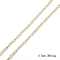 4.5mm golden iron cross chain 2 meters per bag for DIY jewelry making accessories - Cable Chain / 4.5mm Width - 2m/Pack / KC Gold