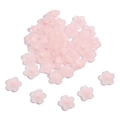 Frosted light pink acrylic five-petal flower beads for DIY hair accessory making - Plum Blossom Style / 20 Pieces/Pack (Aperture approx 3mm) / Matte Pink
