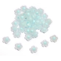 Matte light blue acrylic flower charms for DIY hair accessories and handmade jewelry making - Plum Blossom Style / 20 Pieces/Pack (Aperture Approx. 3mm) / Matte Blue