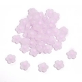 Frosted lavender acrylic flower beads for handmade hair accessories DIY crafting - Plum Blossom Style / 20 Pieces/Pack (Aperture Approx. 3mm) / Matte Purple